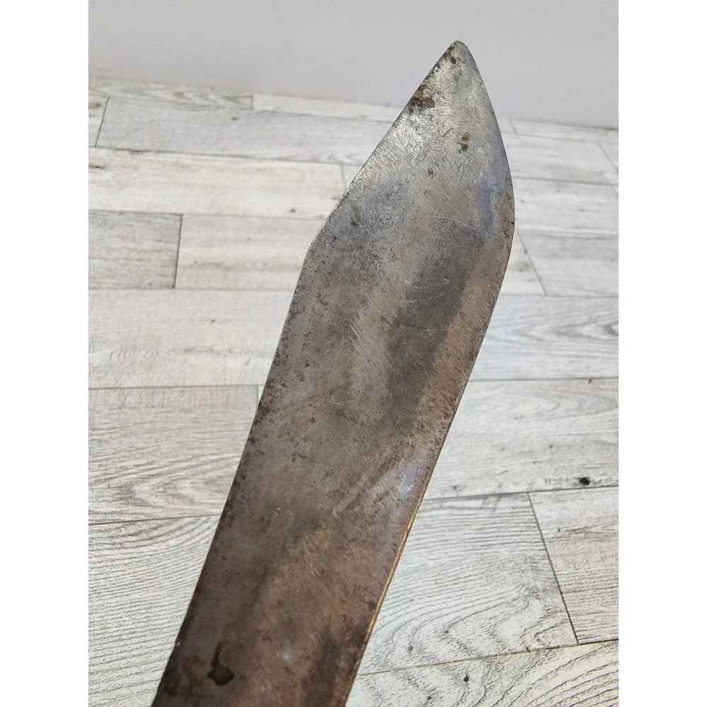 Vintage Kitchen Cleaver Butcher Knife‎ Rustic Patina Chef Unusual Shape Blade